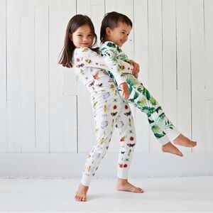 Hart + Land Bugs Patterned Organic Pima Cotton Kids Pajama Set 3T
